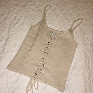 Sweater tank crop top